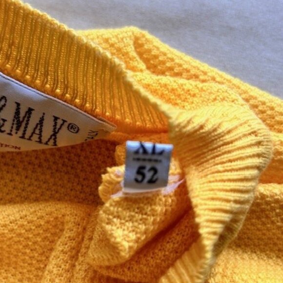Vtg Donny & Max Collection Mens Jersey XL Yellow read - Picture 4 of 8